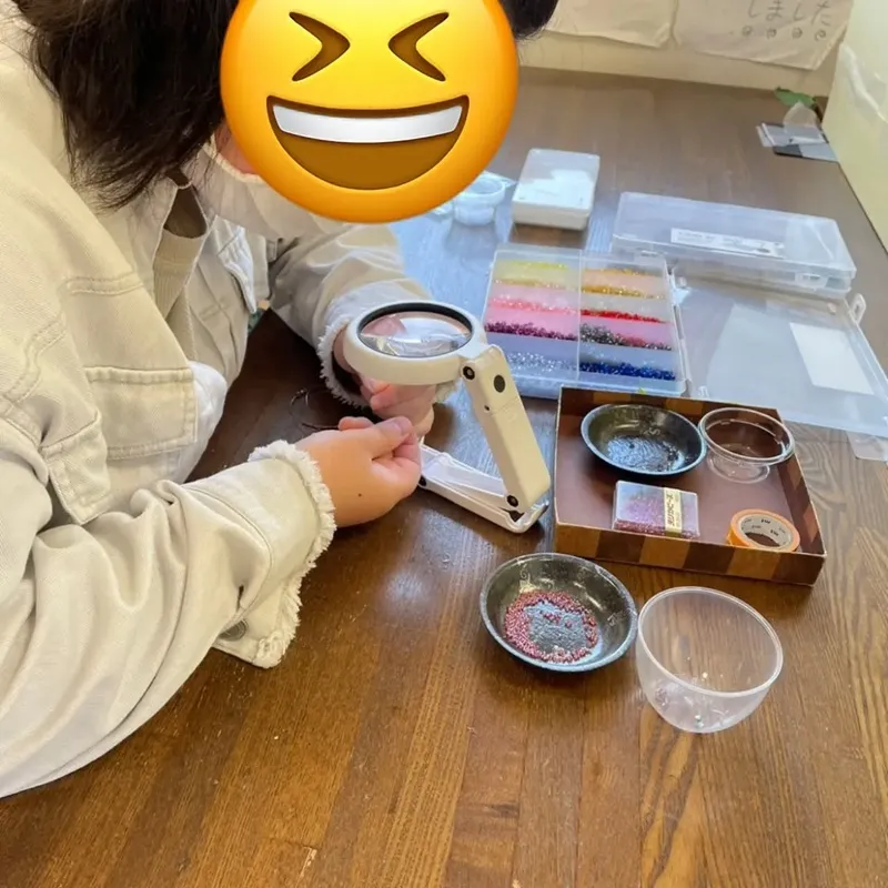 ビーズマスクチェーン作り